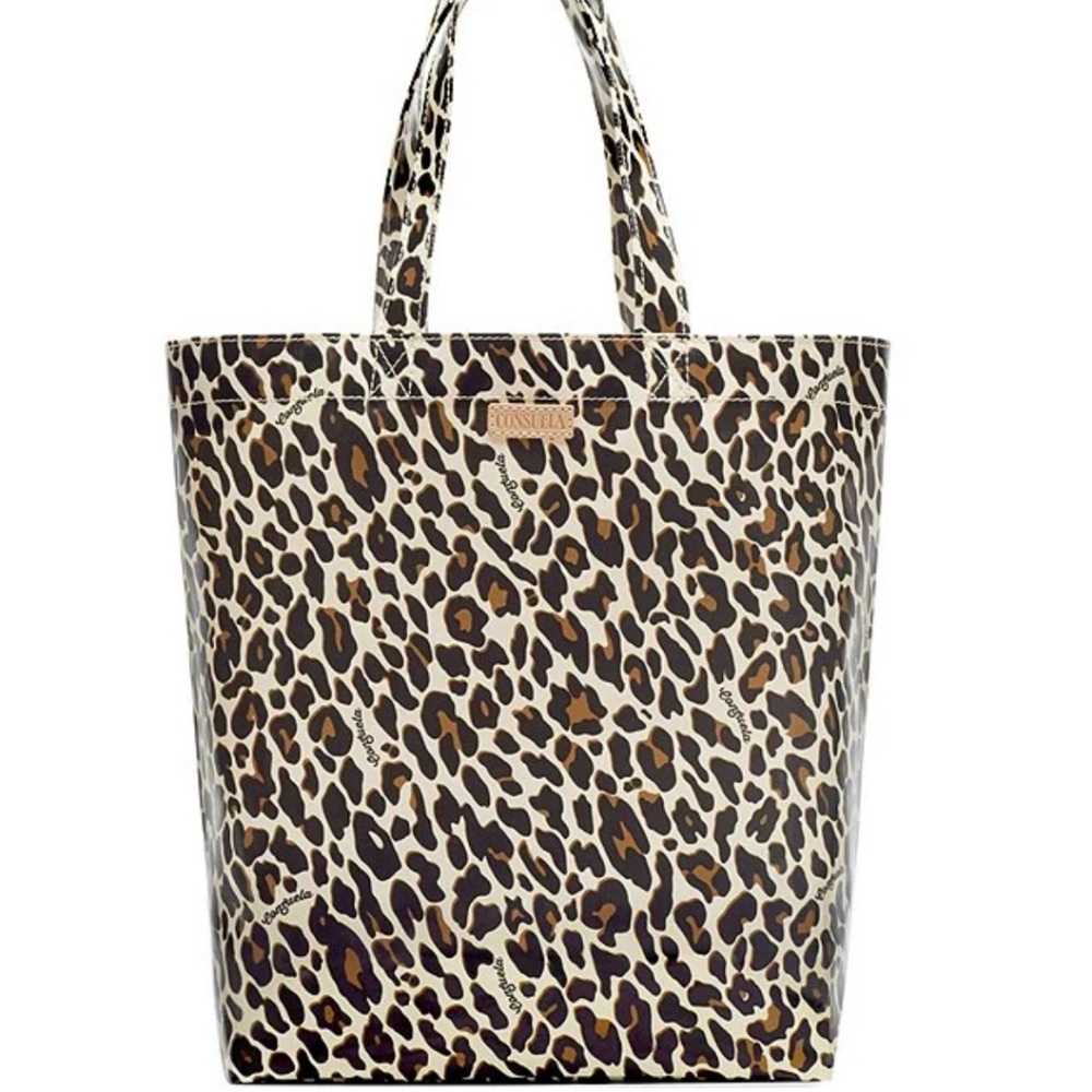 Consuela Mona Leopard Print Basic Tote Bag NWT - image 1